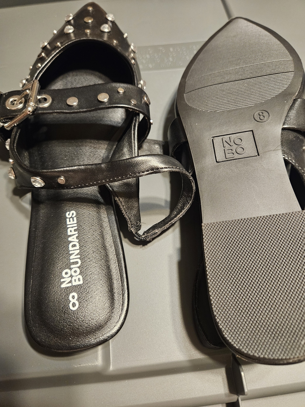 No Boundaries Black Studded Women's Sandals